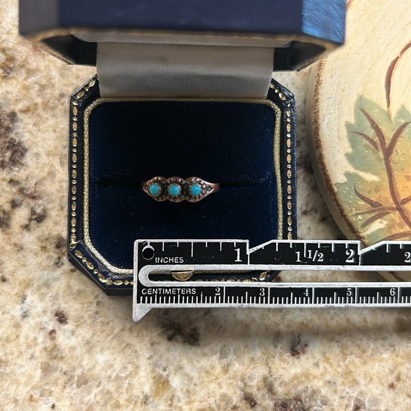Turquoise Ring size 5 - Copper setting - Picture 5 of 5